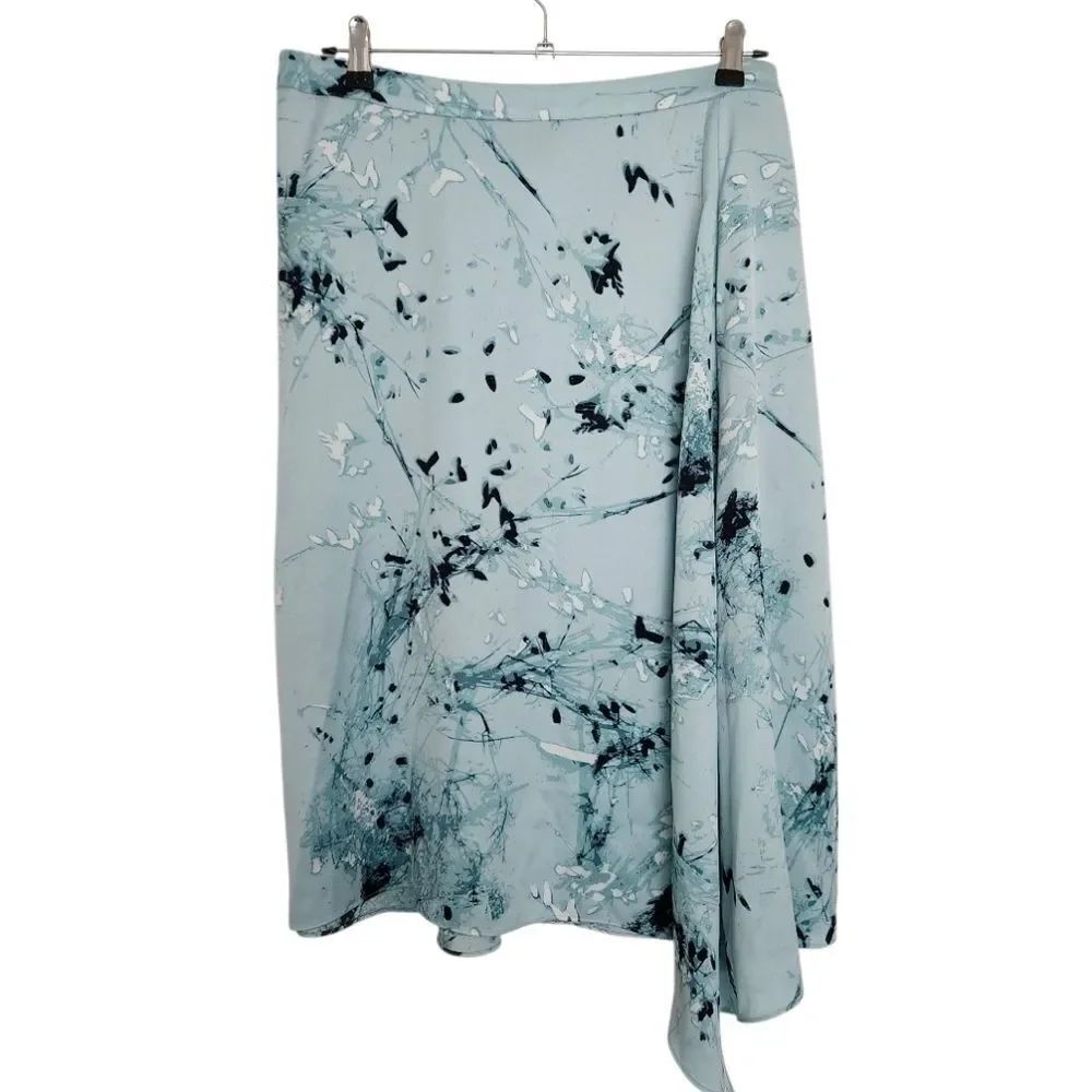 Alfani Printed Asymmetric A-Line Pull-On Elastic Waist Skirt Size 16